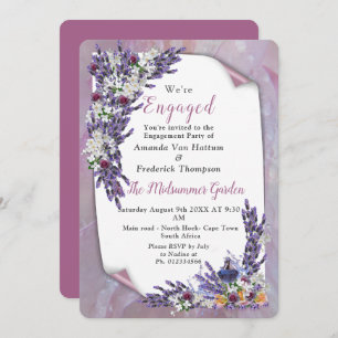 Tuberose & Lavender Blooms Invitation