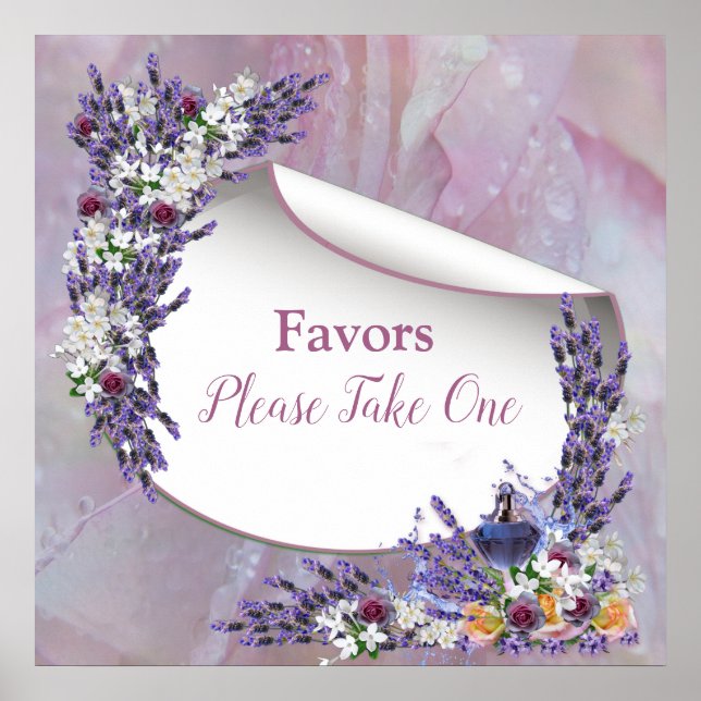 Tuberose & Lavender Blooms Poster (Front)