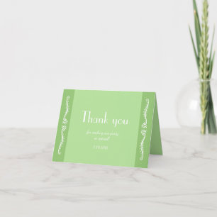 Tuberose Leaves Personalized Name Party Thank You  Card