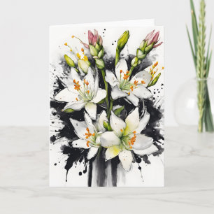 Tuberose - Watercolor flowers Card
