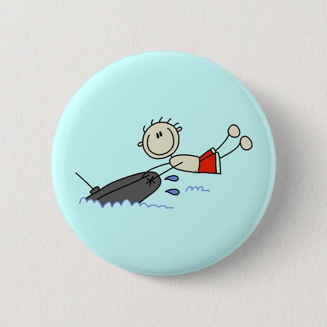 Tubing Stick Figure 6 Cm Round Badge (Front)