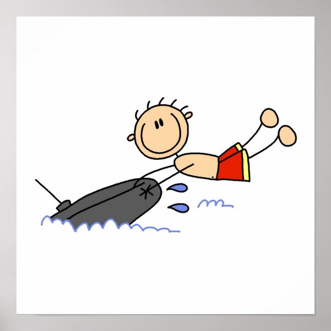 Tubing Stick Figure Poster (Front)