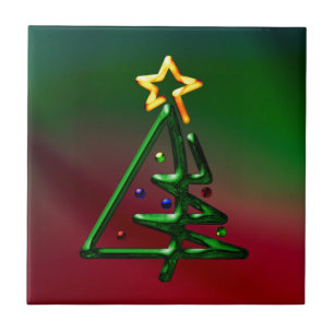 Tubular Chrome Christmas Tree Tile