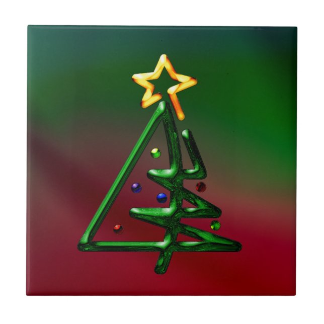 Tubular Chrome Christmas Tree Tile (Front)