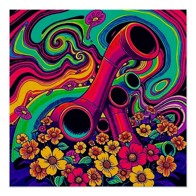 Tubular Floral 3 Poster (Front)