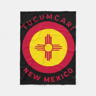 Tucari New Mexico Nm Flag Zia Souvenir  Fleece Blanket