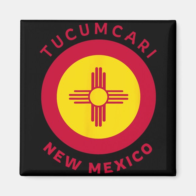 Tucari New Mexico Nm Flag Zia Souvenir  Magnet (Front)