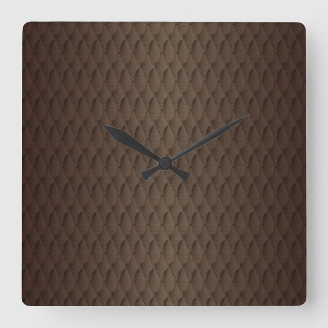 Tuck and Roll Square Wall Clock (Front)