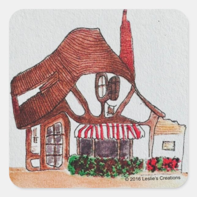 Tuck Box Logo Square Sticker (Front)