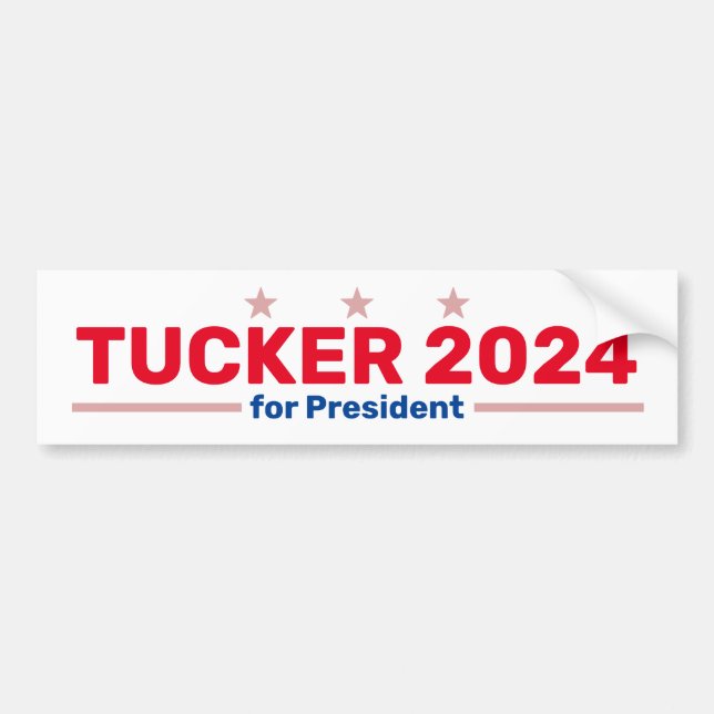 Tucker 2024 bumper sticker (Front)