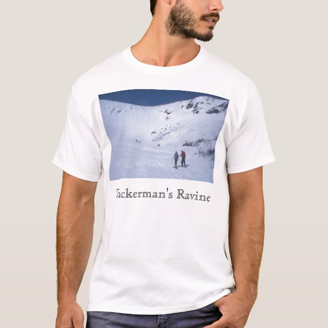 Tuckerman's Ravine Skiiers Mount Washington T-Shirt (Front)