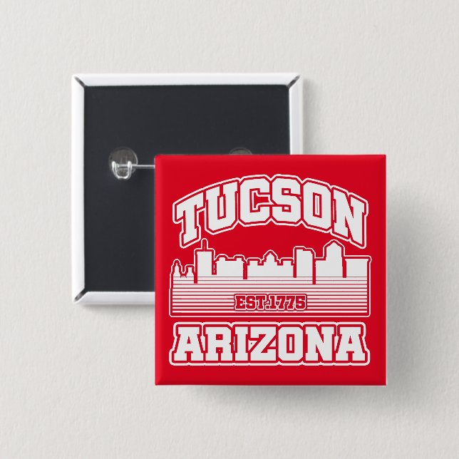 Tucson,Arizona 15 Cm Square Badge (Front & Back)
