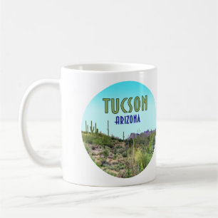 Tucson Arizona Cactus and Mountain Vintage Coffee Mug