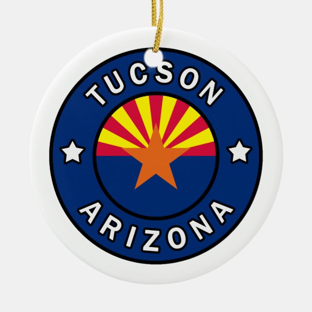 Tucson Arizona Ceramic Tree Decoration (Front)