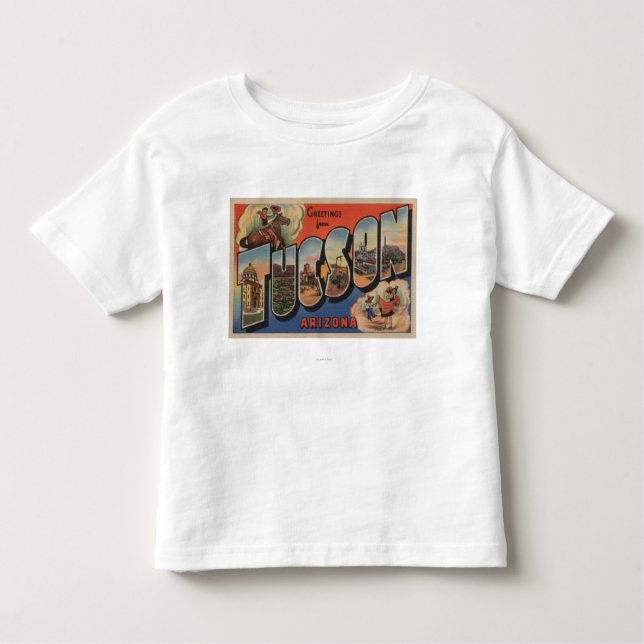 Tucson, Arizona - Large Letter Scenes Toddler T-Shirt (Front)