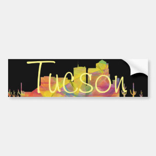 TUCSON, ARIZONA SKYLINE WB1 BUMPER STICKER