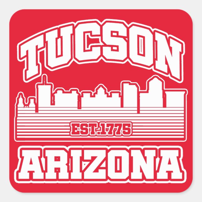 Tucson,Arizona Square Sticker (Front)