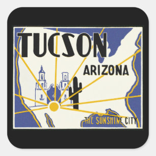 Tucson Arizona Square Sticker