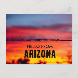 Tucson Arizona Sunset   Original Photography Postcard