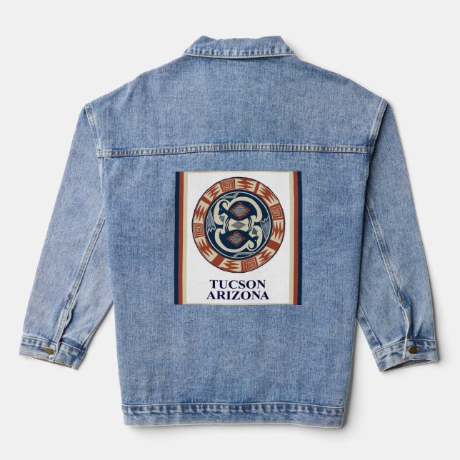 Tucson Arizona SW Indian Denim Jacket (Back)