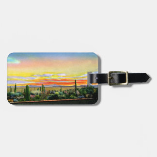 Tucson Arizona Tucson Mountain Park from the Rock Luggage Tag