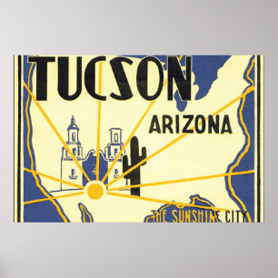 Tucson Arizona_Vintage Travel Poster Artwork