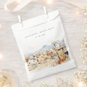 Tucson, Arizona Watercolor Landscape Wedding Favour Bags