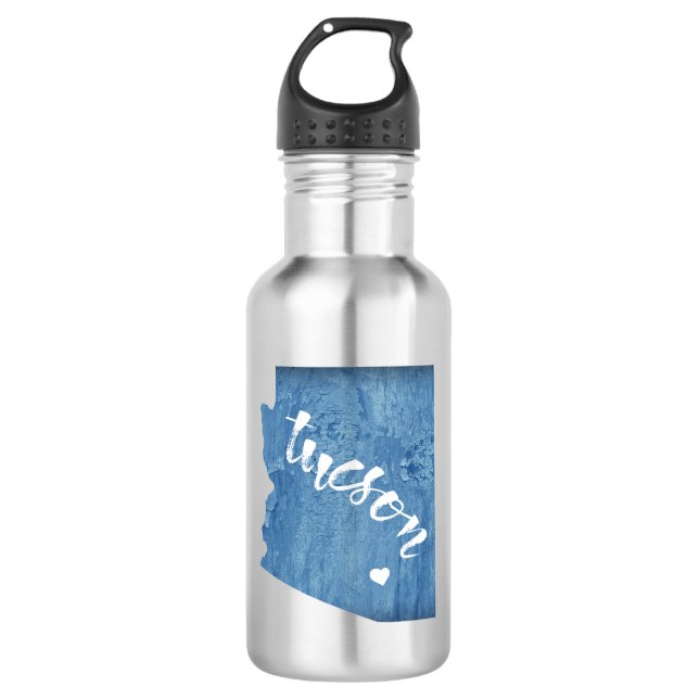 Tucson Arizona Wood Grain 532 Ml Water Bottle (Front)