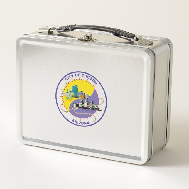 Tucson city flag metal lunch box (Front)