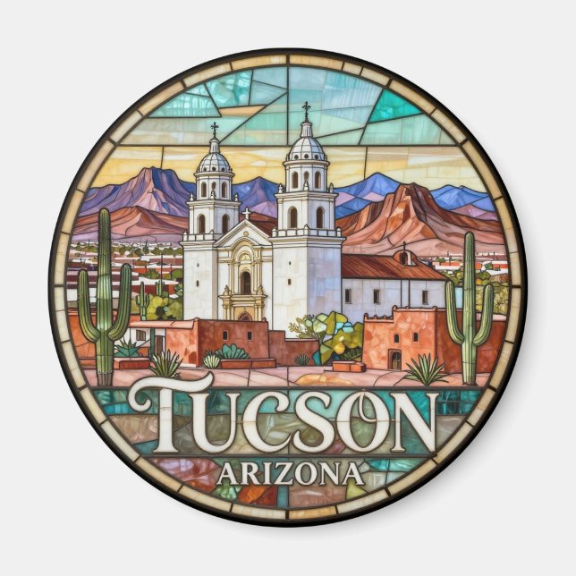 Tucson Modern Desert Landscape 🌵 Magnet (Front)