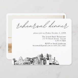 Tucson Wedding Elegant Rehearsal Dinner Enclosure Card