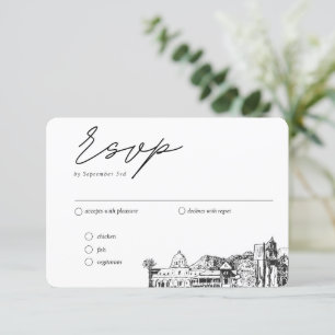 Tucson Wedding Traditional RSVP Meal Options Enclosure Card