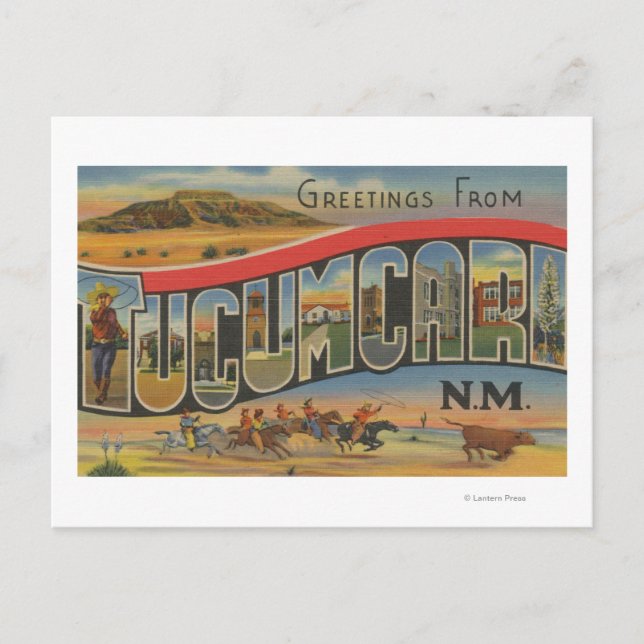 Tucumcari, New Mexico - Large Letter Scenes Postcard (Front)