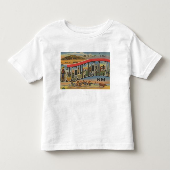 Tucumcari, New Mexico - Large Letter Scenes Toddler T-Shirt (Front)