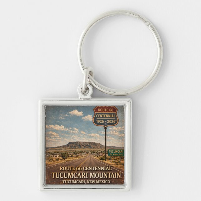 Tucumcari Route 66 Travel Keychain Keepsake (Front)