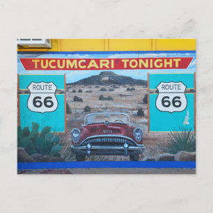 Tucumcari Tonight Mural, Route 66, New Mexico Postcard