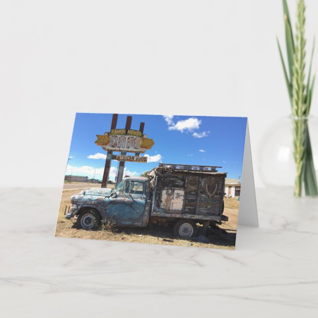 tucumcari truck greeting card (blank inside) (Front)