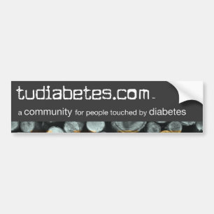TuDiabetes.com Bumper Sticker Grey Line