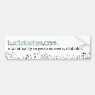 TuDiabetes.com Colour Bumper Sticker |White Line|
