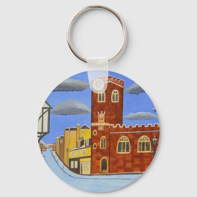 Tudor House in Exeter Key Ring (Front)