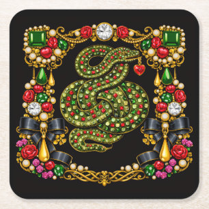 Tudor Inspired Design Scottish Scotland History Square Paper Coaster