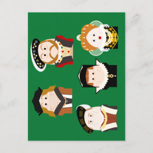 Tudor Monarchs postcard