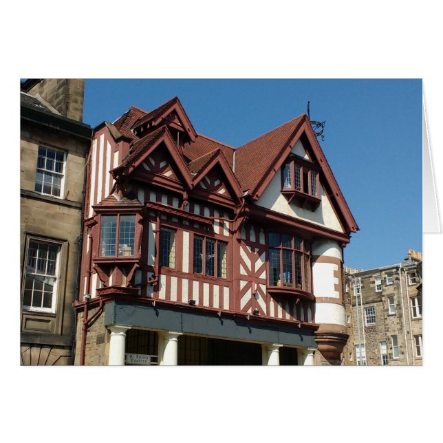 Tudor oak frame building, Edinburgh, Scotland (Front Horizontal)