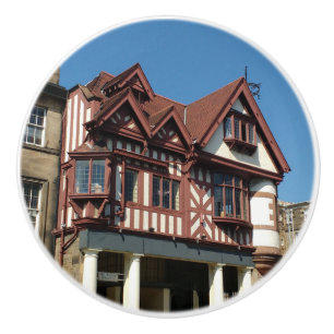 Tudor oak frame building, Edinburgh, Scotland Ceramic Knob