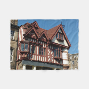 Tudor oak frame building, Edinburgh, Scotland Fleece Blanket
