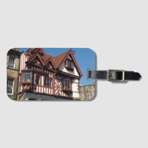 Tudor oak frame building, Edinburgh, Scotland Luggage Tag