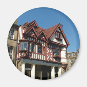 Tudor oak frame building, Edinburgh, Scotland Magnet