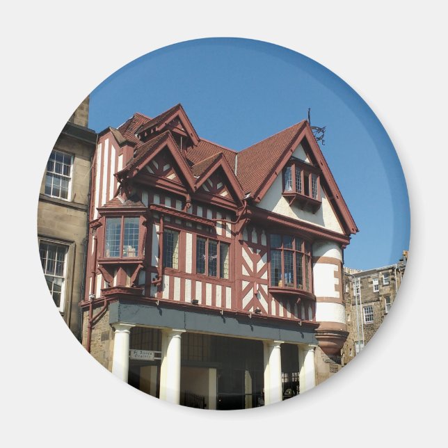 Tudor oak frame building, Edinburgh, Scotland Magnet (Front)