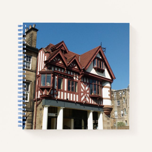 Tudor oak frame building, Edinburgh, Scotland Notebook (Front)