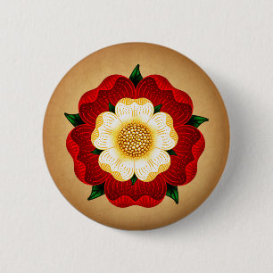 Tudor Rose 6 Cm Round Badge
